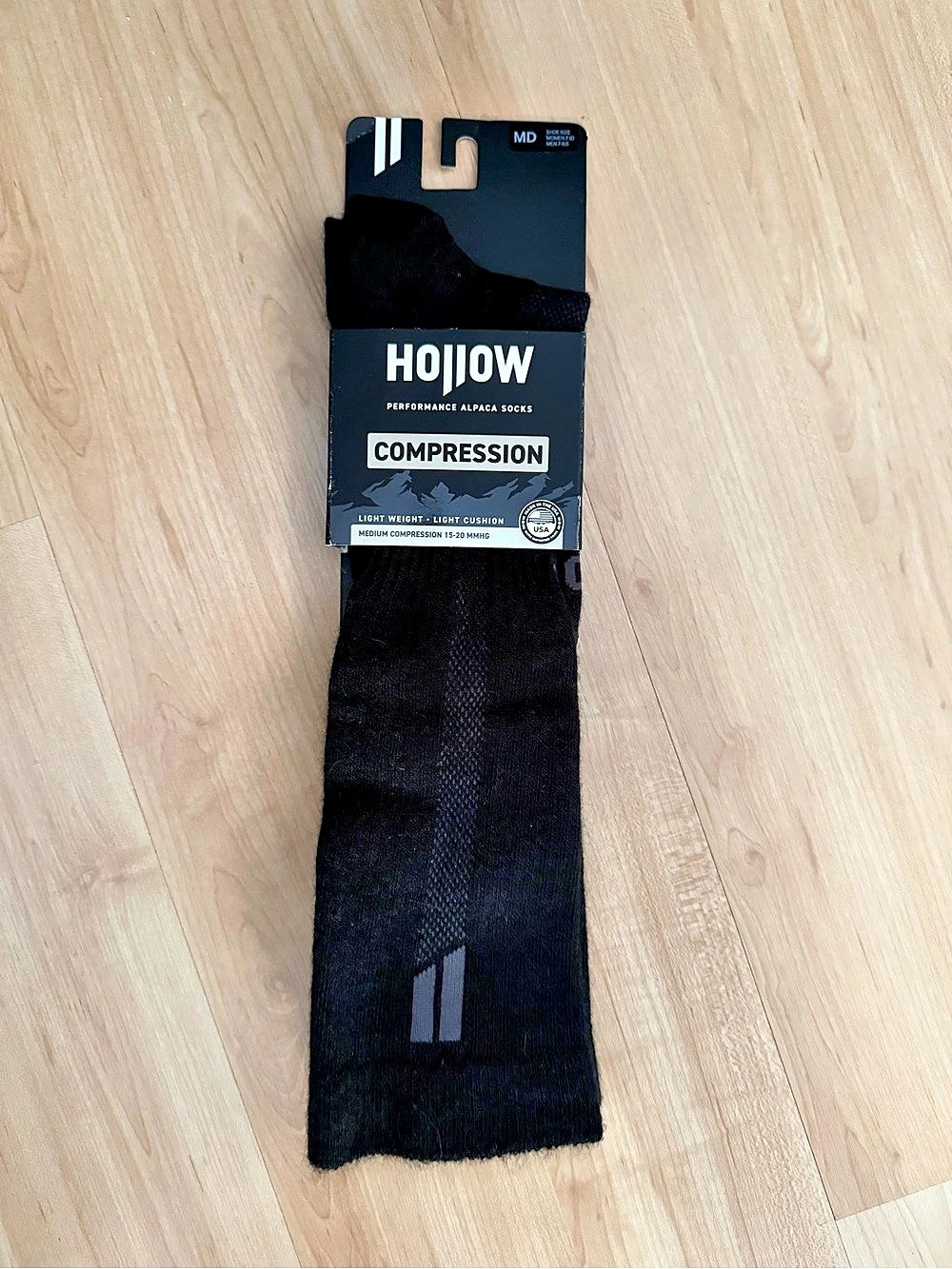 Hollow Performance Alpaca Compression Socks Black Medium